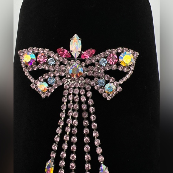 🔶NICKY BUTLER FASHION COLLECTIBLE Crystal Butterfly Bow Brooch ONE OF A KIND NB - Picture 7 of 13